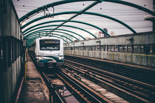 BART train in the tunnel