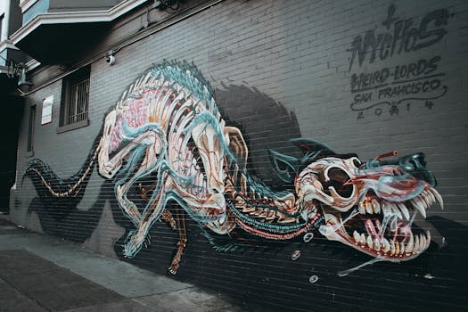 colorful street art in San Francisco